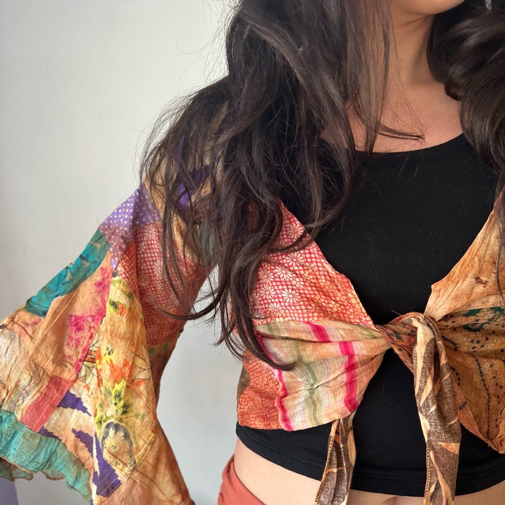 Kathmandu Imports Patchwork Wrap Top